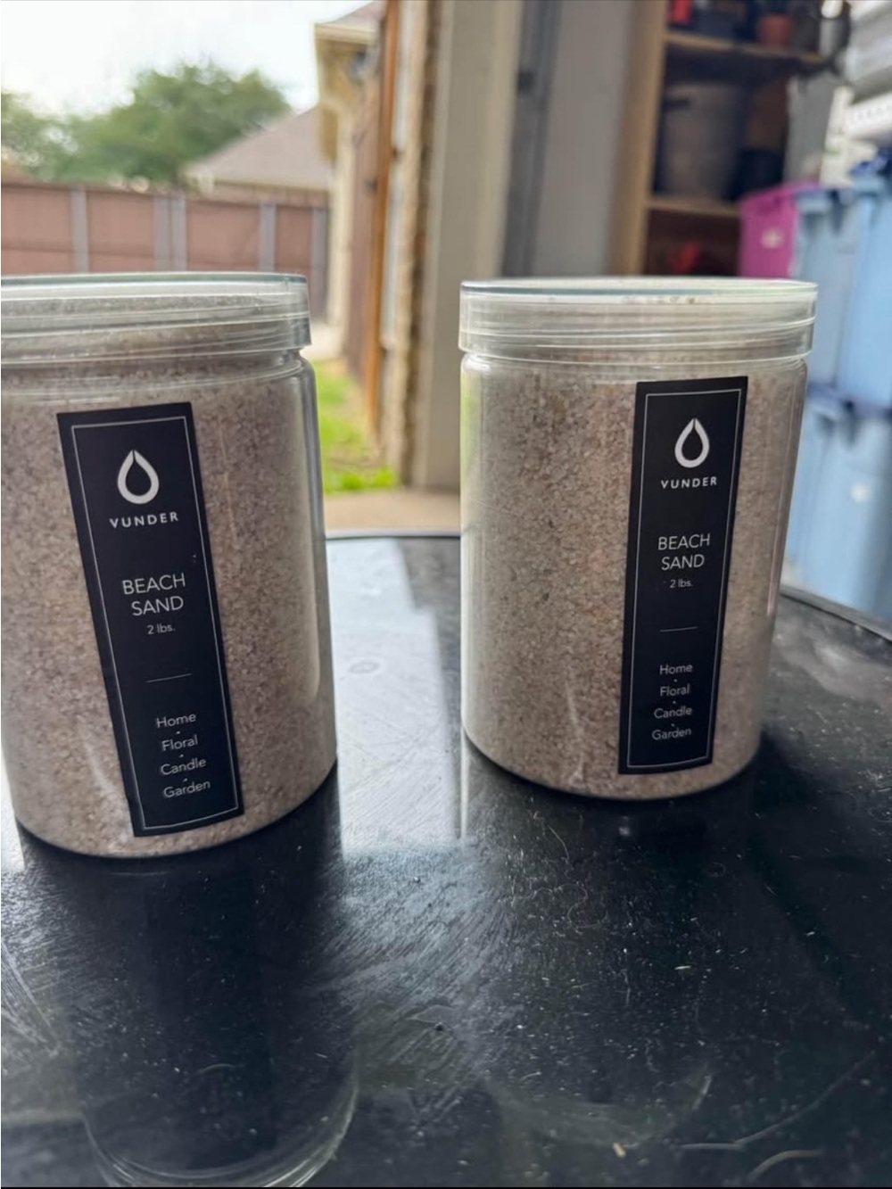 Beach Sand Jar - Natural Beige Decorative Sand x2